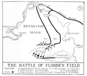 Plan of the Battle of Flodden Field in 1513